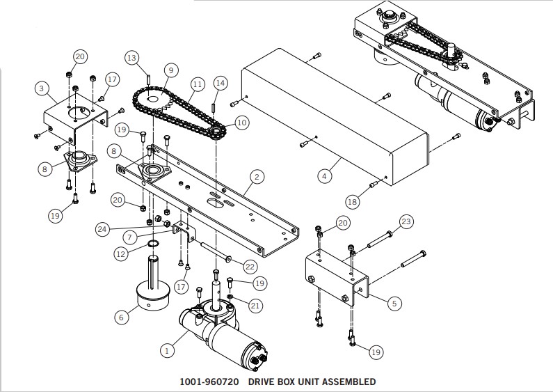 1001-960720 Aero (OEM) Drive Box Unit (Assembled) for Sidekick 2